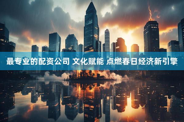 最专业的配资公司 文化赋能 点燃春日经济新引擎